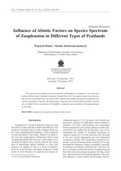 Influence of Abiotic Factors on Species Spectrum of Zoopleuston in