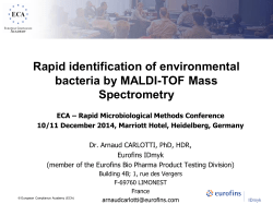 Rapid identification of environmental bacteria by MALDI