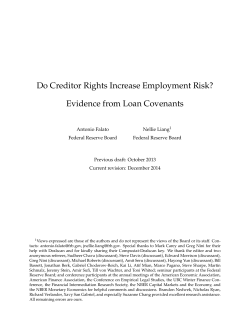 Do Creditor Rights Increase Employment Risk? Evidence
