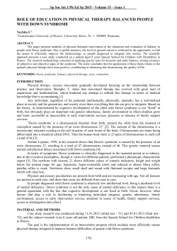 role of education in physical therapy balanced people with down