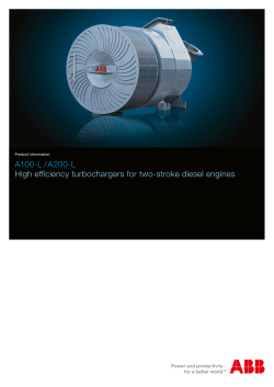 A100-L /A200-L High efficiency turbochargers for two