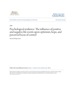 Psychological resilience: The influence of positive and negative life