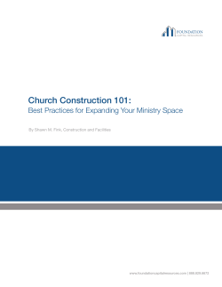 Church Construction 101 - Foundation Capital Resources