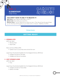 Large Group Script - Closing