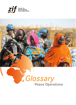Glossary - Zentrum f&uuml;r Internationale Friedenseins&auml;tze