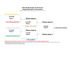 2015 4th-6th Grade Youth Soccer Single Elimination Tournament