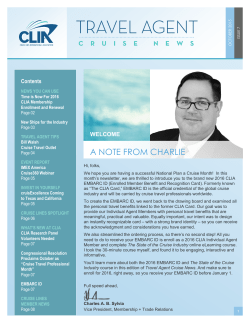 a note from charlie - Cruise Lines International Association