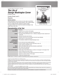 The Life of George Washington Carver