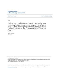 Didn`t My Lord Deliver Daniel? An` Why Not Every Man?