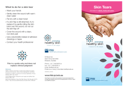 Skin tears brochure for clients, families and carers