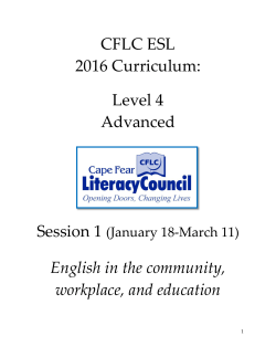 ESL Level 6 Curriculum - Cape Fear Literacy Council