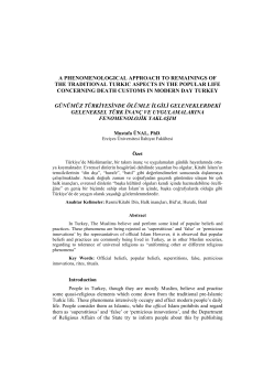 a phenomenological approach to remainings of the traditional turkic