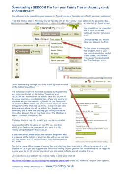 Exporting Gedcom files from Ancestry