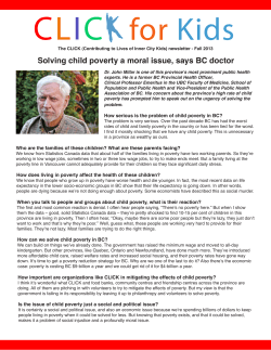 Solving child poverty a moral issue, says BC doctor