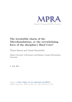 The irresistible charm of the Microfoundations, or the overwhelming