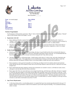 Sample pet contract - Crestview Cable Communications