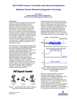 3051S HART Pressure Transmitter with Advanced Diagnostics