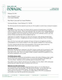 2-20-15 - City of Dowagiac