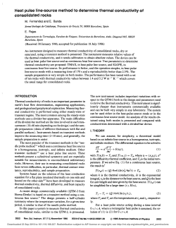 Heat pulse nne-source method to determine thermal conductivity of