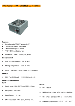 TVG-POWER 550W DR-8550BTX 14cm Fan