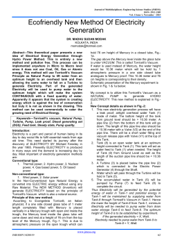 Ecofriendly New Method Of Electricity Generation