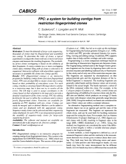 FPC: a system for building contigs from restriction fingerprinted clones