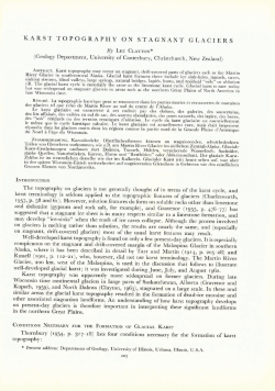 karst topography on stagnant gl aciers