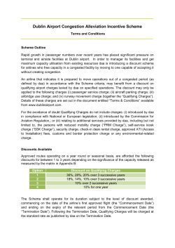 Dublin Airport Congestion Alleviation Incentive Scheme