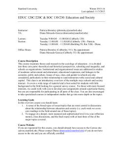 Education and Society