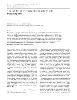 The stability of error-related brain activity with increasing trials