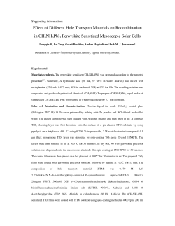 Effect of Different Hole Transport Materials on Recombination in