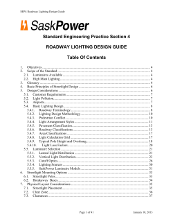 Standard Engineering Practice Section 4 ROADWAY LIGHTING
