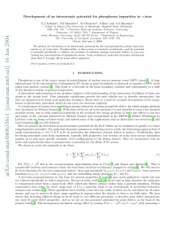 Development of an interatomic potential for phosphorus impurities in