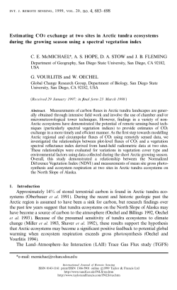 Estimating CO2 exchange at two sites in Arctic tundra ecosystems