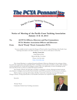 Fall 2012 - Pacific Coast Yachting Association