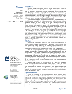 Plague - The Center for Food Security and Public Health