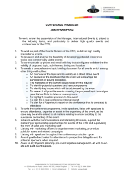 conference producer job description