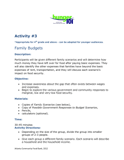 Activity #6 - Family Budgets - Akron