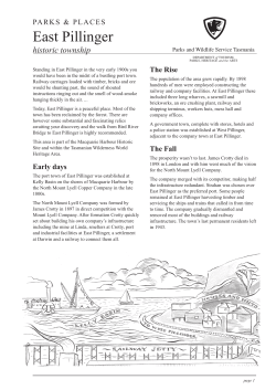 East Pillinger - Tasmania Parks and Wildlife