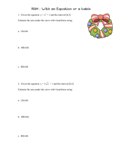 RAM : With an Equation or a table