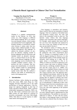 A Phonetic-Based Approach to Chinese Chat Text Normalization