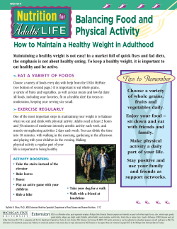 Balancing Food and Physical Activity (WO1014)