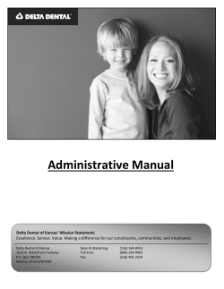 Administrative Manual - Delta Dental of Kansas