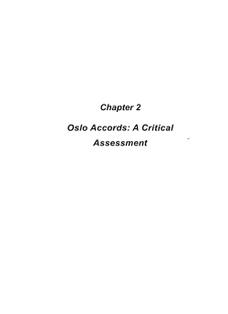 Chapter 2 Oslo Accords: A Critical Assessment
