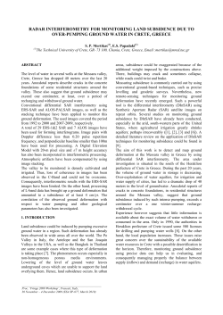 radar interferometry for monitoring land subsidence due to over
