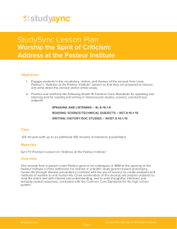 StudySync Lesson Plan