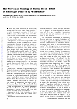 Non-Newtonian Rheology of Human Blood