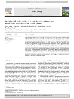 Stabilizing high sulfur loading Li&ndash;S batteries by