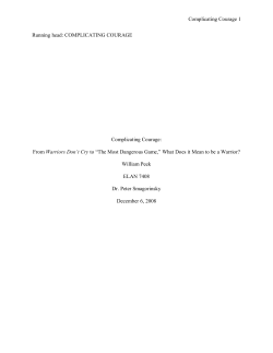 From Warriors Don`t Cry to &ldquo;The Most Dangerous Game,&rdquo;