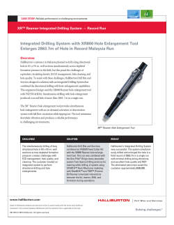 Integrated Drilling System with XR800 Hole Enlargement Tool
